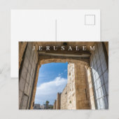 Jerusalem Jaffa Gate uitzicht briefkaart (Voorkant / Achterkant)