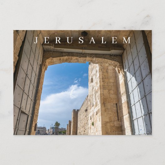 Jerusalem Jaffa Gate uitzicht briefkaart (Voorkant)