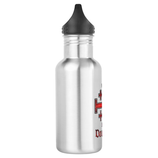 Jerusalem Knight Templar Crusader Cross Christelij Waterfles (Links)