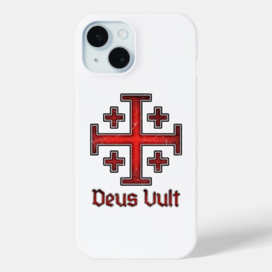 Jerusalem Knight Templar Crusader Cross Christian Case-Mate iPhone Case (Achterkant)