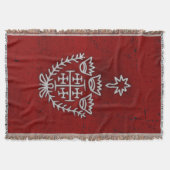 Jerusalem Knight Templar Crusader Cross Deus Vult Deken (Voorkant)