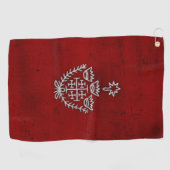 Jerusalem Knight Templar Crusader Cross Deus Vult Golfhanddoek (Horizontaal)