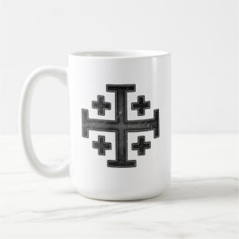 Jerusalem Knight Templar Crusader Cross Deus Vult Koffiemok