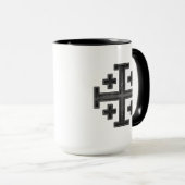 Jerusalem Knight Templar Crusader Cross Deus Vult Mok (Voorkant rechts)