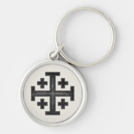 Jerusalem Knight Templar Crusader Cross Deus Vult Sleutelhanger
