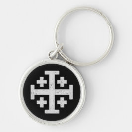 Jerusalem Knight Templar Crusader Cross Deus Vult Sleutelhanger