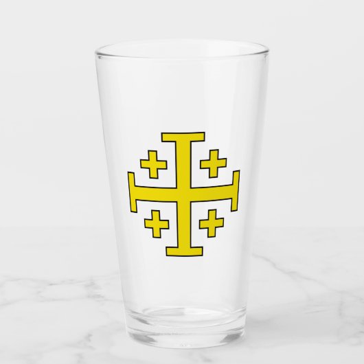 Jerusalem kruis glas (Voorkant)