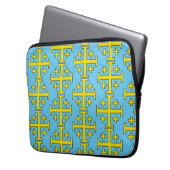Jerusalem kruis laptop sleeve (Voorkant Links)