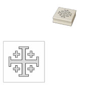 Jerusalem kruis 	rubberstempel (Gestempeld)