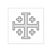 Jerusalem kruis 	rubberstempel (Afrduk)