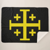 Jerusalem kruis sherpa deken (Voorkant (horizontaal))
