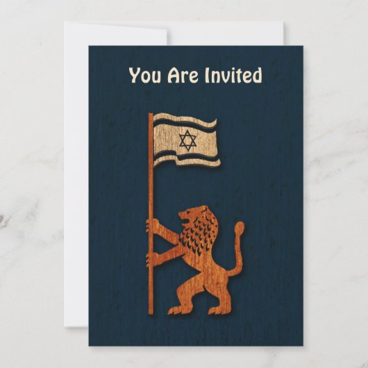 Jerusalem Leeuw Met Vlag Kaart (Voorkant)