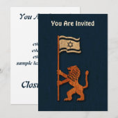 Jerusalem Leeuw Met Vlag Kaart (Voorkant / Achterkant)