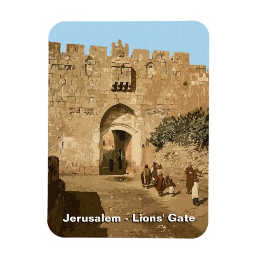 Jerusalem - Leeuwengte Magneet (Verticaal)