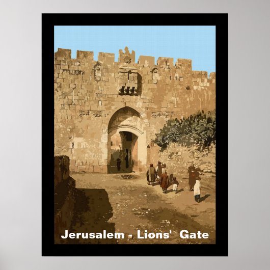 Jerusalem - Leeuwengte Poster (Voorkant)