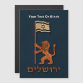 Jerusalem Lion met vlag (Voorkant / Achterkant)