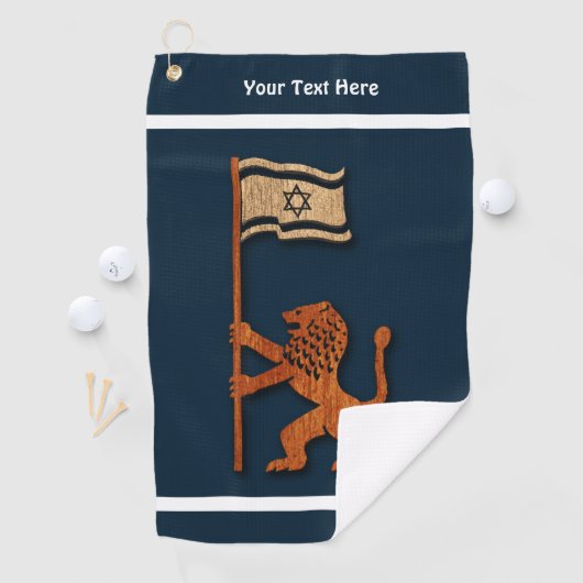 Jerusalem Lion met vlag Golfhanddoek (Insitu)