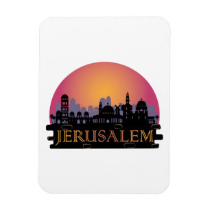 Jerusalem Old City Skyline - Israel Travel Magneet