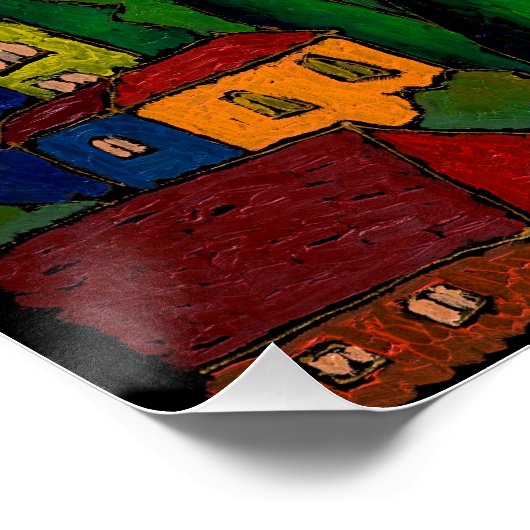 Jerusalem op Dawn, Jonathan Kis-Lev Printed Canvas Perfect Poster (Hoek)