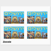 Jerusalem Rechthoekige Sticker (Vel)