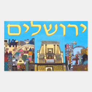 Jerusalem Rechthoekige Sticker