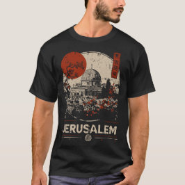 Jerusalem Sacred Dome  oude stadskunst T-shirt
