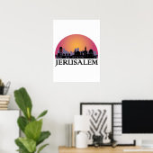 Jerusalem Skyline - Israel Travel Poster (Thuiskantoor)