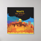 JERUSALEM STAD GOLD Bat Mitzvah Sign-In Board Canvas Afdruk (Voorkant)