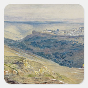 Jerusalem Vierkante Sticker