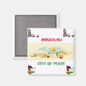 Jérusalem Ville De P[Eace Fridge Magnet Souvenir (Recto/Verso)