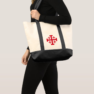 Jerusalemkruis Deus Vult Boodschappentas Tote Bag