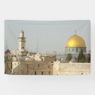 Jeruzalem Al Aqsa Koepel van Rock Palestine Art Spandoek