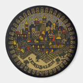 Jeruzalem Cityscape Magnet Magneet (Voorkant)