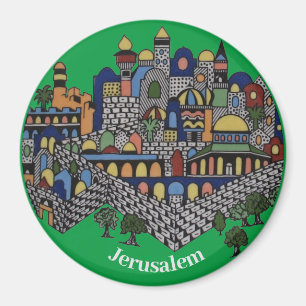 Jeruzalem Cityscape Magnet Magneet