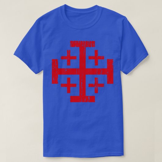Jeruzalem Cross verdrietig T-shirt (Design voorkant)