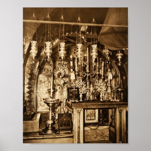 Jeruzalem - de kerk van de Heilige Sepulcher Poster (Voorkant)