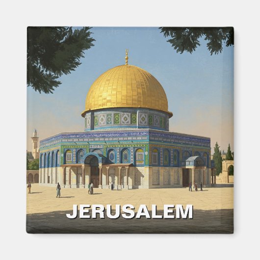 Jeruzalem Dome of the Rock Reizen Magneet (Voorkant)