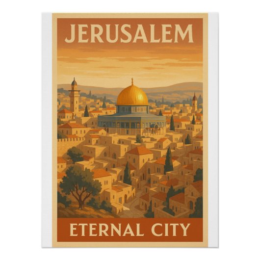 Jeruzalem - Eeuwige Stad Perfect Poster (Voorkant)