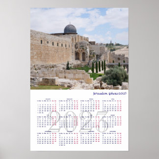 Jeruzalem (foto 2012), Israël. Kalender 2022 Poster