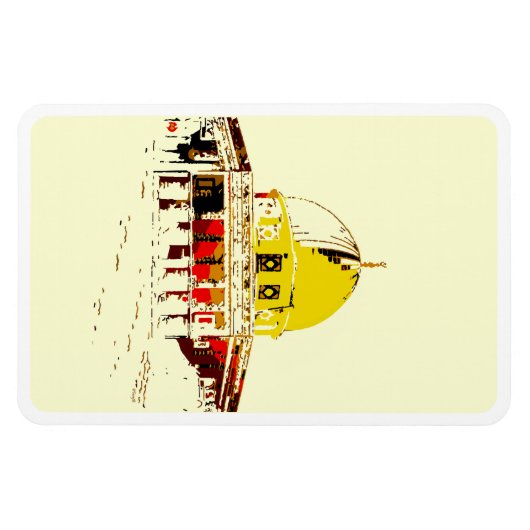 Jeruzalem in uw handen: flexibele rotskoepel magneet (Horizontaal)