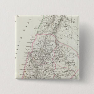 Jeruzalem, Israël, Jordanië Vierkante Button 5,1 Cm