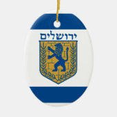 Jeruzalem, Israël Keramisch Ornament (Voorkant)