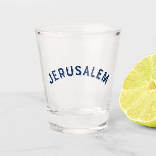 Jeruzalem Israël Shot Glas (Voorkant)