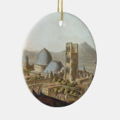 Jeruzalem met de kerk van de Heilige Sepulcher, bl Keramisch Ornament (Rechts)