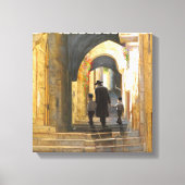 Jeruzalem Oude Stad Israël Schilderijlandschap Canvas Afdruk (Voorkant)