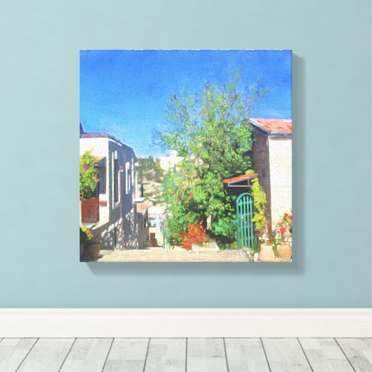 Jeruzalem Oude Stad Israël Schilderijlandschap Canvas Afdruk (Insitu (Houten vloer))