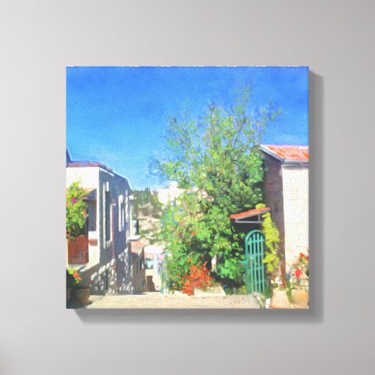 Jeruzalem Oude Stad Israël Schilderijlandschap Canvas Afdruk (Voorkant)