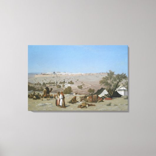 Jeruzalem van de berg Olijven | 1880 Canvas Afdruk (Voorkant)