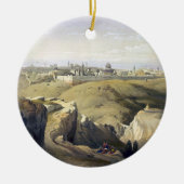 Jeruzalem vanaf de Olijfberg Roberts David Keramisch Ornament (Voorkant)
