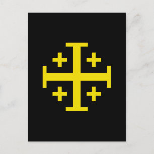 Jeruzalemkruis Vijfvoudig Kruis van Christus Ansic Briefkaart